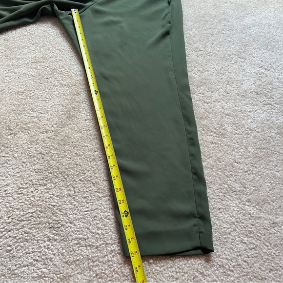 J Crew Jamie Pants Green Chino casual Tapered Leg Elastic waist Women's Size 14 - Picture 14 of 16